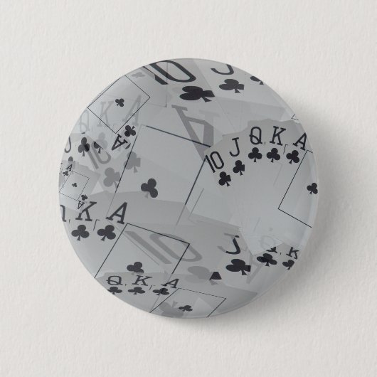 クラブ王室のフラッシュポーカーカードパターン 缶バッジ (正面)