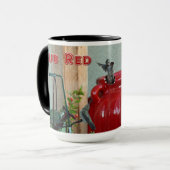 クラブ赤いデザイン#444 マグカップ (正面左)