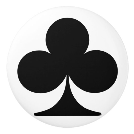 クラブ遊のカード形状 セラミックノブ (正面)