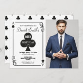 クラブ遊のカード誕生日エースベガスカジノフォト 招待状 (正面/裏面)