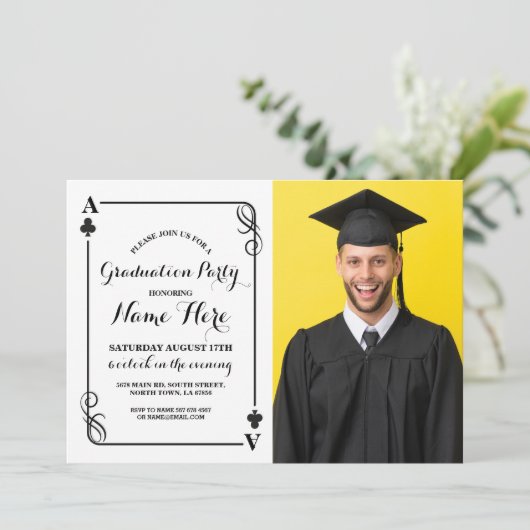 クラブ遊ズカードベガス卒業パーティー写真 招待状 (スタンド正面)