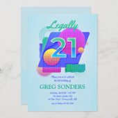 クラブ21の誕生日パーティー 招待状 (正面/裏面)