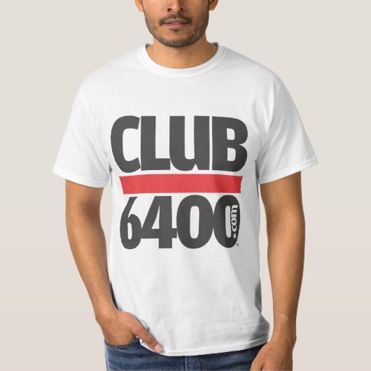 クラブ6400ロゴの一流のティー Tシャツ (正面)