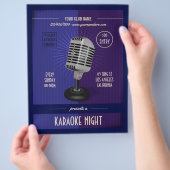 クラブ/カラオケ企業のパーティーに写真とロゴを追加 チラシ (手)