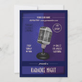クラブ/カラオケ企業のパーティーに写真とロゴを追加 招待状 (正面)