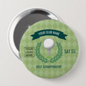 クラブ/ゴルフ企業のトーナメントのロゴを追加 缶バッジ (正面&裏面)