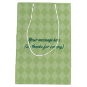 クラブ/ゴルフ企業のトーナメントのロゴギフト特典を追加 ミディアムペーパーバッグ (裏面)