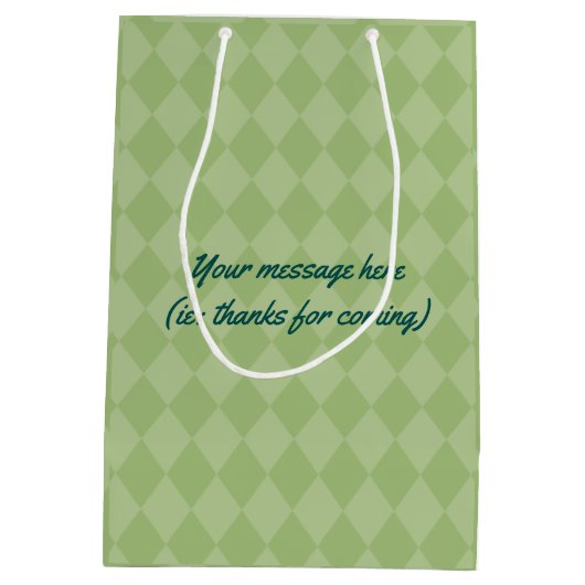 クラブ/ゴルフ企業のトーナメントのロゴギフト特典を追加 ミディアムペーパーバッグ (裏面)