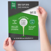 クラブ/ゴルフ企業のトーナメント追加フォト招待状 チラシ (手)