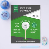 クラブ/ゴルフ企業のトーナメント追加フォト招待状 チラシ (シングル)