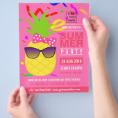 クラブ/サマー企業のパーティーにロゴと写真を追加 チラシ (手)
