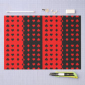 クラブ、スペード、ハート、ダイヤモンド – カッコいい 薄葉紙 (クラフト)