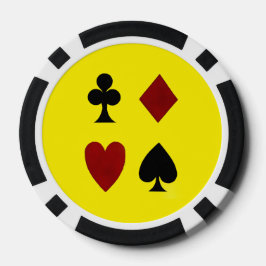 クラブ ダイヤ ハート スペード ポーカーチップ