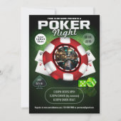 クラブ/企業のカジノをテーマにしたトランプのポーカーナイトフォト 招待状 (正面)