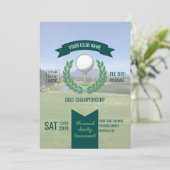 クラブ/企業のゴルフトーナメントの写真とロゴの追加 招待状 (スタンド正面)