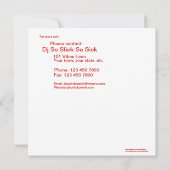 クラブDJのパーティの招待状 招待状 (裏面)