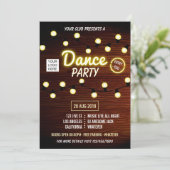 クラブDJダンスミュージックパーティーロゴ追加招待状 招待状 (スタンド正面)