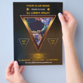 クラブDJ ダンスミュージック パーティー ロゴと写真を追加 チラシ (手)