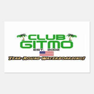 クラブGitmo: 一年中のWaterboarding! 長方形シール