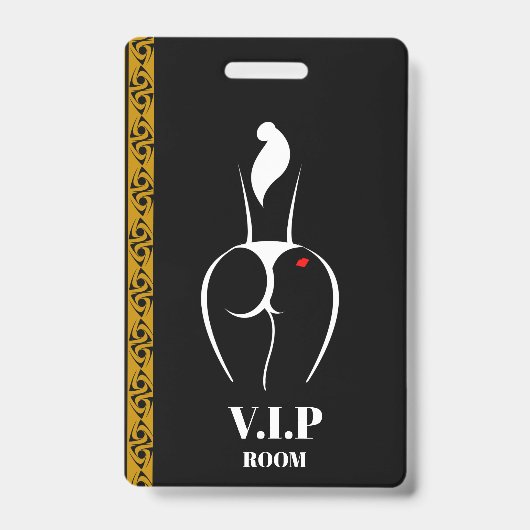 クラブVIPプラスチックバッジ-垂直 バッジ (正面)