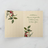 クラプサドルアンティーク白い毛皮のクリスマスガール シーズンカード (内部)