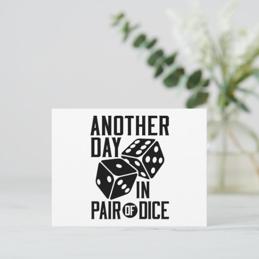 クラプスカジノペアの別の日のサイコロ ポストカード (スタンド正面)