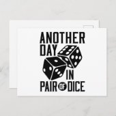 クラプスカジノペアの別の日のサイコロ ポストカード (正面/裏面)