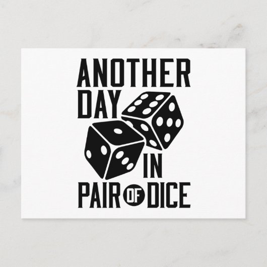 クラプスカジノペアの別の日のサイコロ ポストカード (正面)