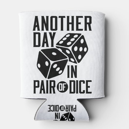 クラプスカジノペアの別の日のサイコロ 缶クーラー (裏面)