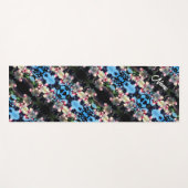 クラベリンの花模様パーソナライズされた ヨガマット (正面(横))