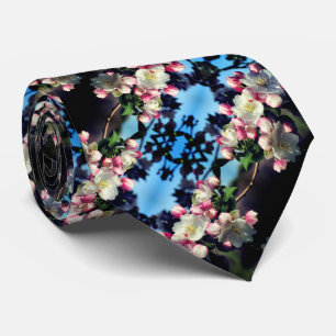 クラボル花花抽象芸術柄 ネクタイ