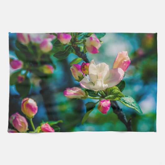 クラボンの花と芽 キッチンタオル (横)