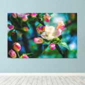 クラボンの花と芽 キャンバスプリント (インサイチュ (ウッドフロア))