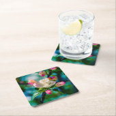 クラボンの花と芽 スクエアペーパーコースター (インサイチュ)