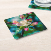 クラボンの花と芽 スクエアペーパーコースター (アングル)