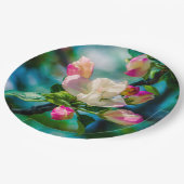 クラボンの花と芽 ペーパープレート (アングル)