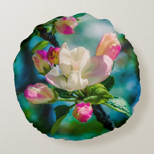 クラボンの花と芽 ラウンドクッション (裏面)