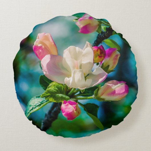 クラボンの花と芽 ラウンドクッション (裏面)