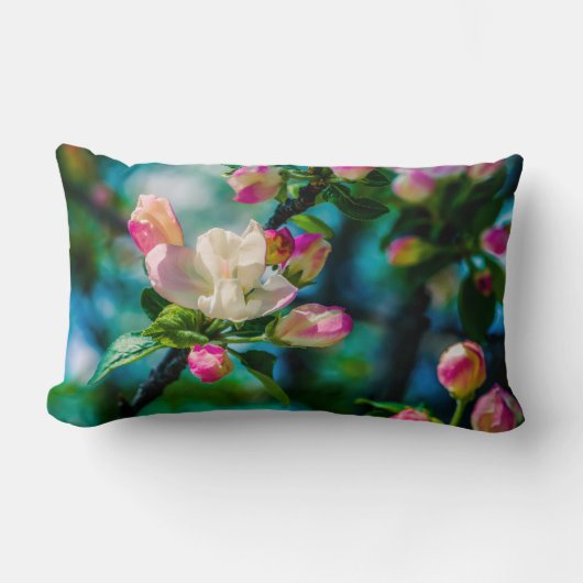 クラボンの花と芽 ランバークッション (正面)