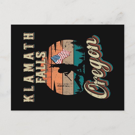 クラマス滝オレゴン ポストカード (正面)