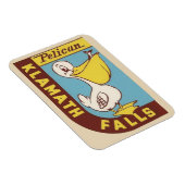 クラマス滝，オレゴン州マグネット – ヴィンテージトラベル マグネット (右側)