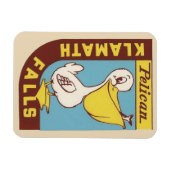 クラマス滝，オレゴン州マグネット – ヴィンテージトラベル マグネット (横)