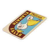 クラマス滝，オレゴン州マグネット – ヴィンテージトラベル マグネット (左側)