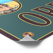 クラマス滝，オレゴン風光明媚な旅行ポスター ポスター (角)