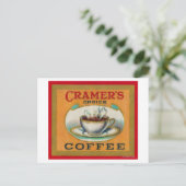 クラマーの選択コーヒーラベル ポストカード (スタンド正面)