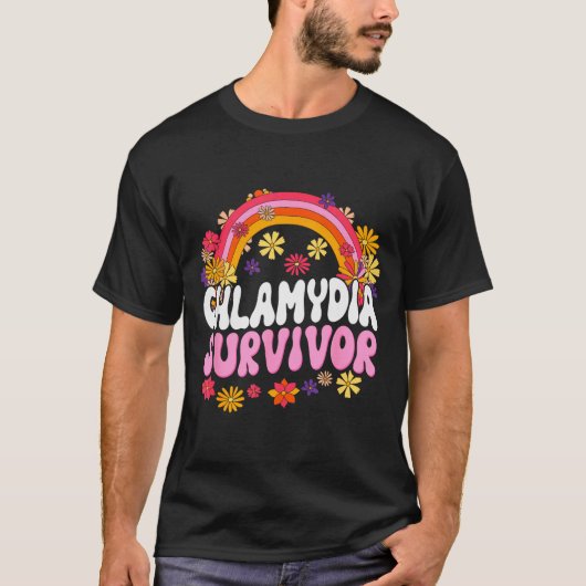 クラミジアサバイバー面白いグラフィック Tシャツ (正面)