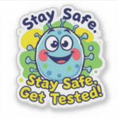 クラミディア認識度 – 安全に滞在!おもしろいシール シール (正面)