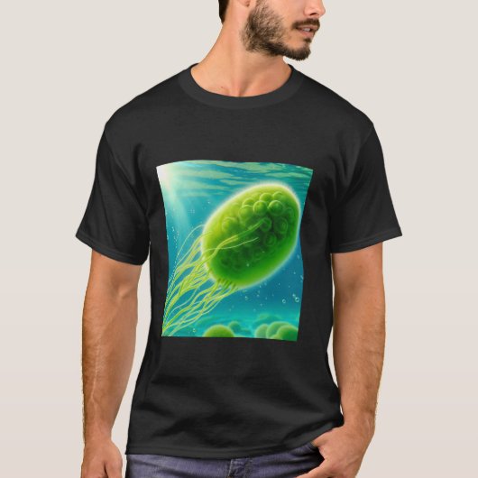 クラミドモナス 緑藻 1 Tシャツ (正面)