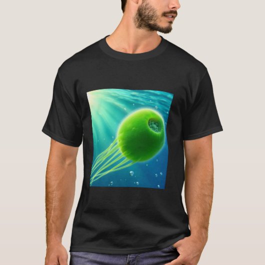 クラミドモナス 緑藻 Tシャツ (正面)
