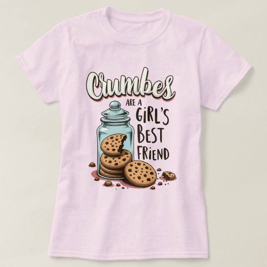 クラムは女の子の友最高の人だ- Cookie愛好家 Tシャツ (デザイン正面)